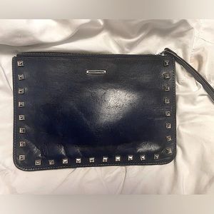 Rebecca Minkoff Studded Navy & Gray Clutch Purse Studded (Blue/Gray)